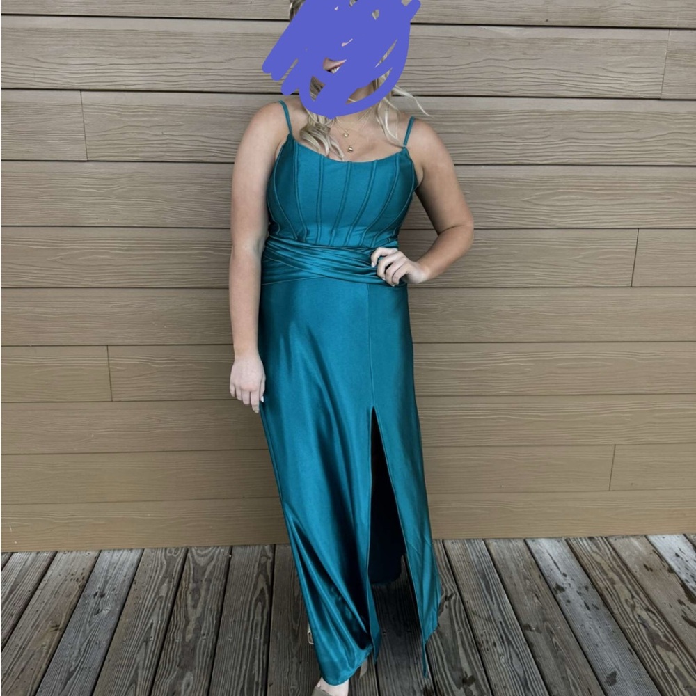 Elegant Teal Evening Dress